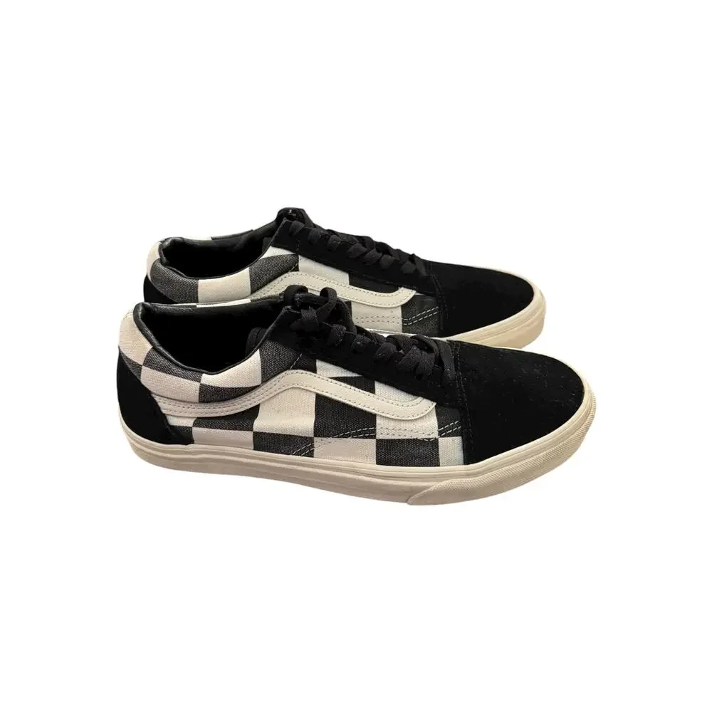 Vans Old Skool Oversize Checkerboard Black White Sneakers Men’s 10.5/W 12